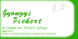 gyongyi pickert business card