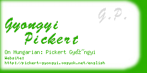 gyongyi pickert business card